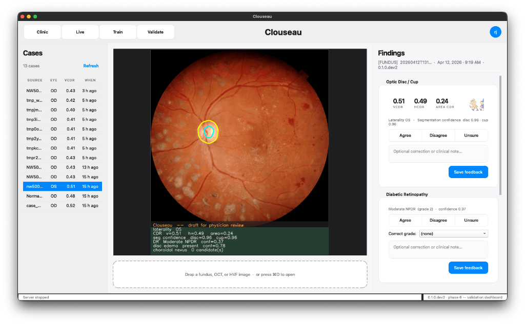 Clouseau Clinic Tab Logging Case Data